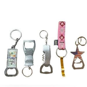 Five Bottle Opener Keychains (Used - Good Condition) 🍾